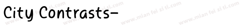 City Contrasts字体转换